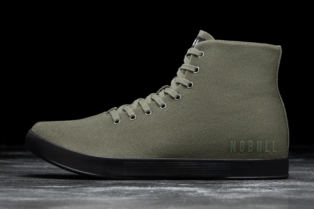 Baskets Montantes NOBULL Femme Grise - Chaussures NOBULL High-Top Canvas,France (5203-BFEMJ)